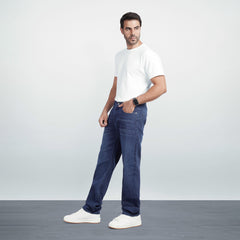 Men's Regular Fit Denim Jeans – Classic Straight Leg Casual Pants