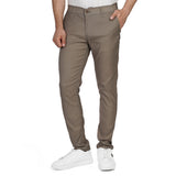 Men's Slim Fit Chino Pants – Stretch Cotton Twill Casual Trousers with Side Pockets