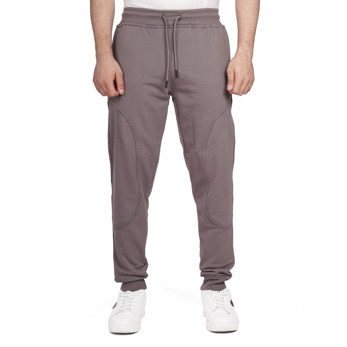 Men's Premium Cotton Fleece Jogger Pants with Ribbed Cuffs & Drawstring Waist