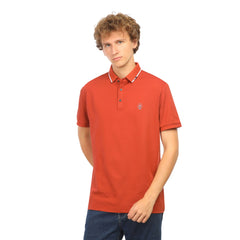 Men’s Polo T-Shirt with Contrast Collar – Casual Half Sleeve Polo