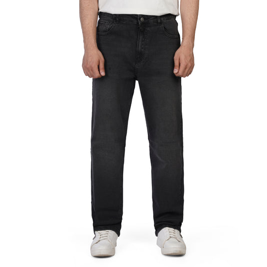 Men’s Straight Fit Jeans – Washed Casual Denim Pants