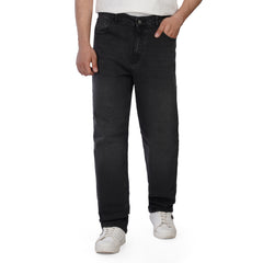 Men’s Straight Fit Jeans – Washed Casual Denim Pants