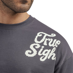 Men's Graphic Cotton T-Shirt – "True Sight" Print | Regular Fit