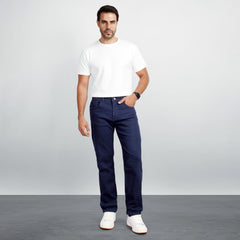 Men's Regular Fit Denim Jeans – Classic Straight Leg Casual Pants