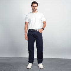 Men's Regular Fit Denim Jeans – Classic Straight Leg Casual Pants