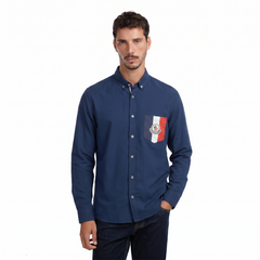 Casual Solid Button-Down Shirt Long Sleeve For Men
