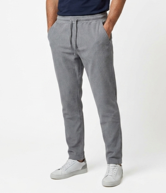 Men's Elastic Waist Sweatpants with Side Pockets and Drawstring Casual Comfort