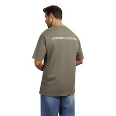 Men's Graphic Cotton T-Shirt – Pizzeria Print | Regular Fit