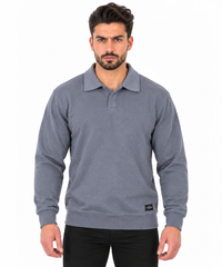 Men's Classic Knitted Polo Sweater – Long Sleeve Pullover Jumper