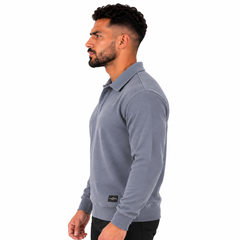 Men's Classic Knitted Polo Sweater – Long Sleeve Pullover Jumper
