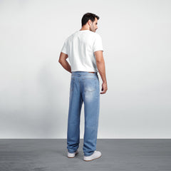 Men's Wide Leg Jeans – Relaxed Fit Denim Pants with Classic 5-Pocket