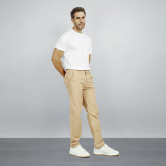 Men's Slim Fit Chino Pants – Stretch Cotton Twill Casual Trousers with Side Pockets