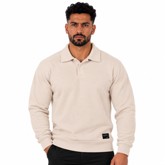 Men's Classic Knitted Polo Sweater – Long Sleeve Pullover Jumper