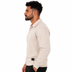 Men's Classic Knitted Polo Sweater – Long Sleeve Pullover Jumper