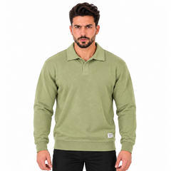 Men's Classic Knitted Polo Sweater – Long Sleeve Pullover Jumper