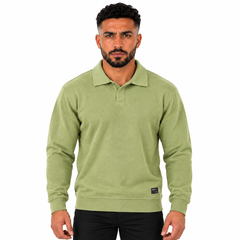 Men's Classic Knitted Polo Sweater – Long Sleeve Pullover Jumper