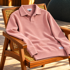Men's Classic Knitted Polo Sweater – Long Sleeve Pullover Jumper