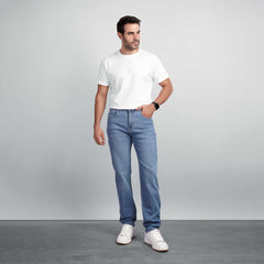 Men's Regular Fit Denim Jeans – Classic Straight Leg Casual Pants
