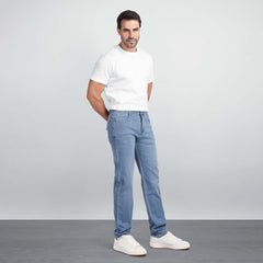 Men's Regular Fit Denim Jeans – Classic Straight Leg Casual Pants