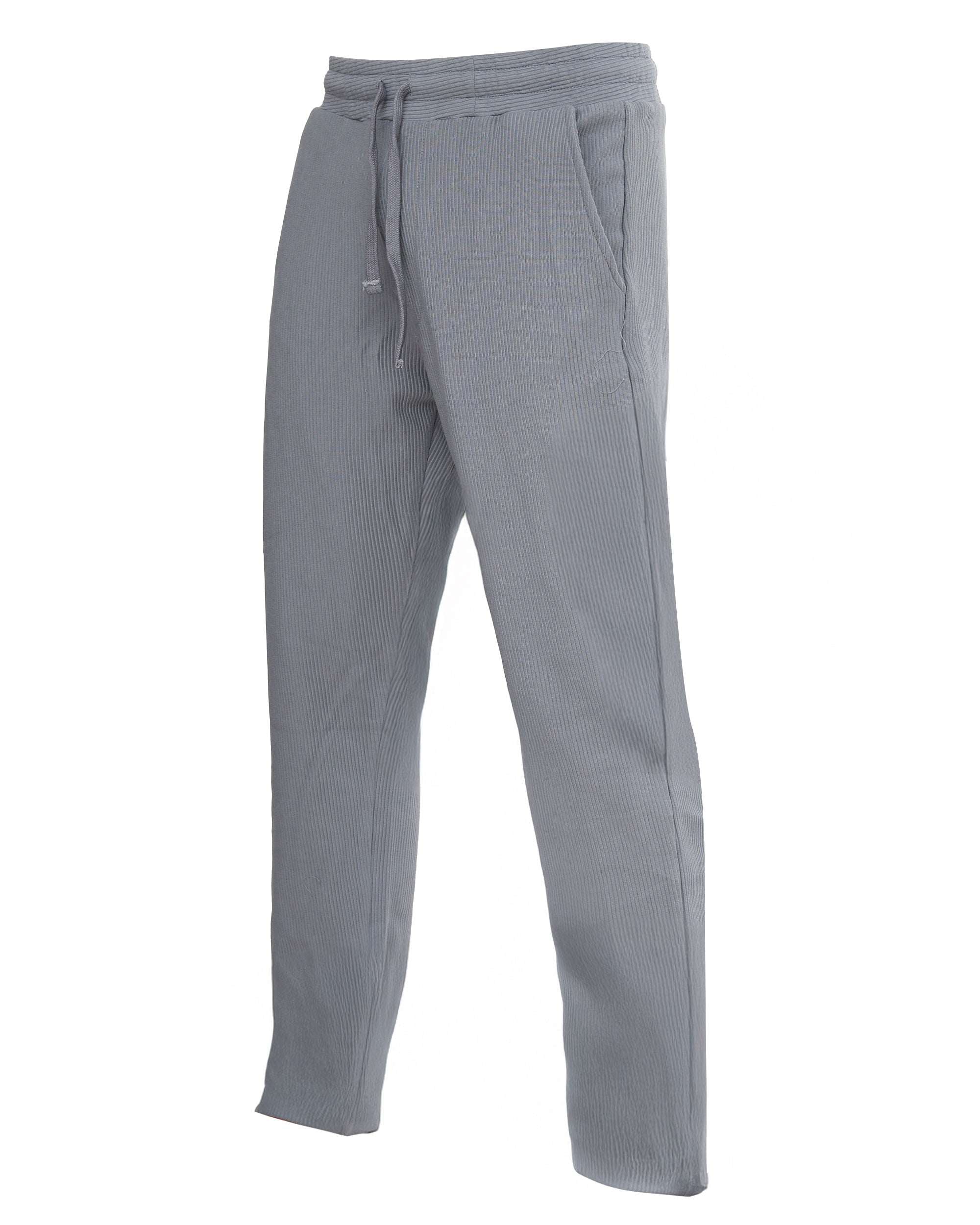 Men's Elastic Waist Sweatpants with Side Pockets and Drawstring Casual Comfort