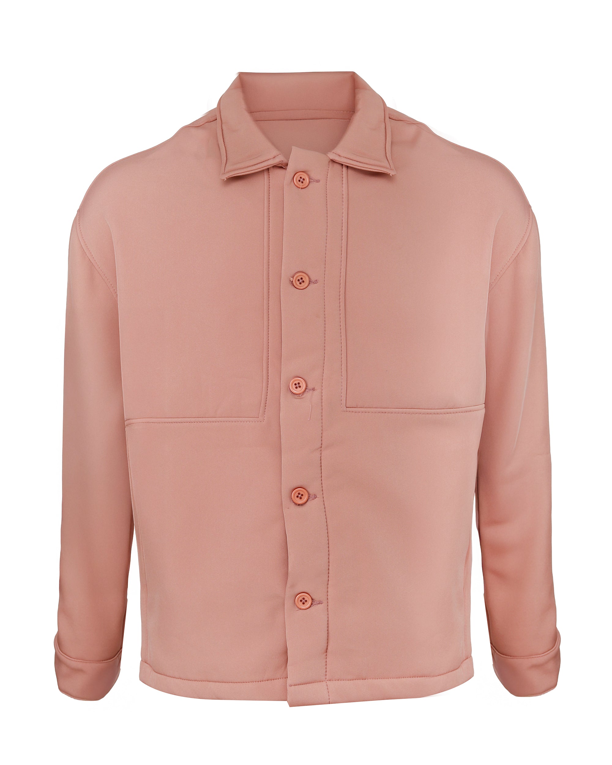 Men's Classic Long Sleeves Button Down Jacket with Front Pockets