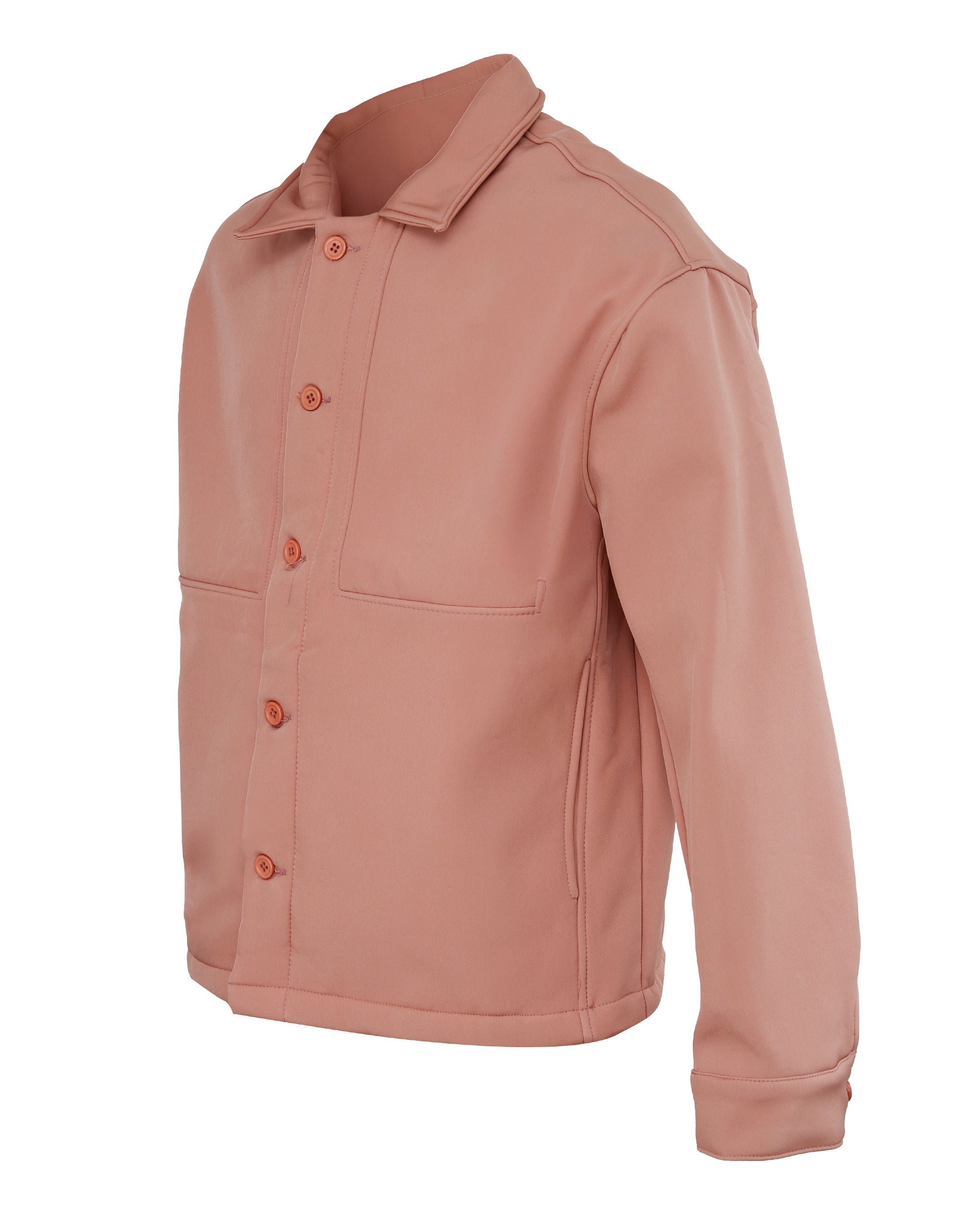 Men's Classic Long Sleeves Button Down Jacket with Front Pockets