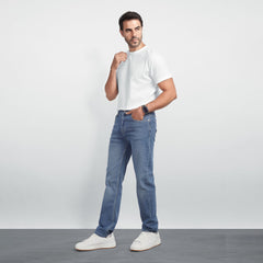 Men's Regular Fit Denim Jeans – Classic Straight Leg Casual Pants