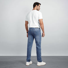 Men's Regular Fit Denim Jeans – Classic Straight Leg Casual Pants