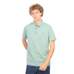 Men’s Polo T-Shirt with Contrast Collar – Casual Half Sleeve Polo