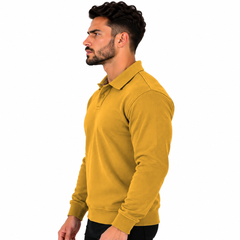 Men's Classic Knitted Polo Sweater – Long Sleeve Pullover Jumper