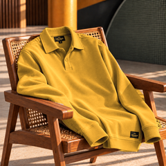 Men's Classic Knitted Polo Sweater – Long Sleeve Pullover Jumper