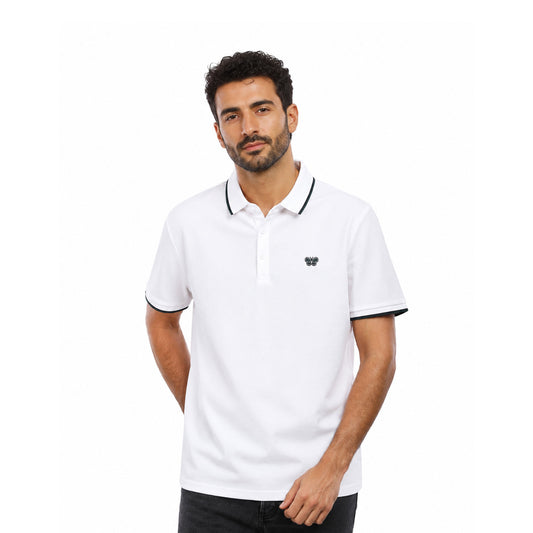 Men’s Polo T-Shirt with Contrast Trim – Classic Casual Half Sleeve