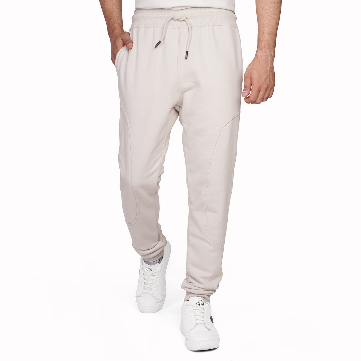 Men's Premium Cotton Fleece Jogger Pants with Ribbed Cuffs & Drawstring Waist