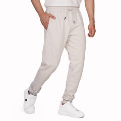Men's Premium Cotton Fleece Jogger Pants with Ribbed Cuffs & Drawstring Waist