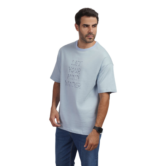 Men's Graphic Cotton T-Shirt – "Let Your Mind Wander" Print | Regular Fit