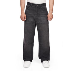 Men's Wide Leg Jeans – Relaxed Fit Stretch Denim Pants with 5 Pockets