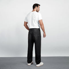 Men's Wide Leg Jeans – Relaxed Fit Stretch Denim Pants with 5 Pockets