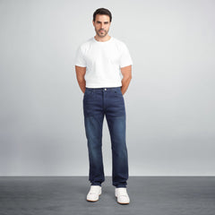Men's Regular Fit Denim Jeans – Classic Straight Leg Casual Pants