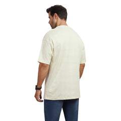 Men's Textured Cotton Crew Neck T-Shirt