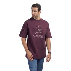 Men's Graphic Cotton T-Shirt – "Let Your Mind Wander" Print | Regular Fit