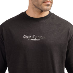 Men's Cotton Graphic Crewneck T-Shirt – "City of Imagination" Print