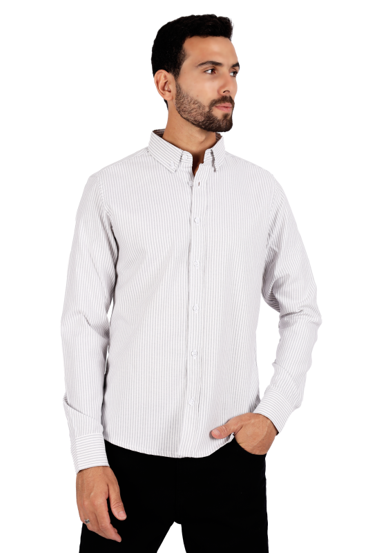 stripped shirt| grey