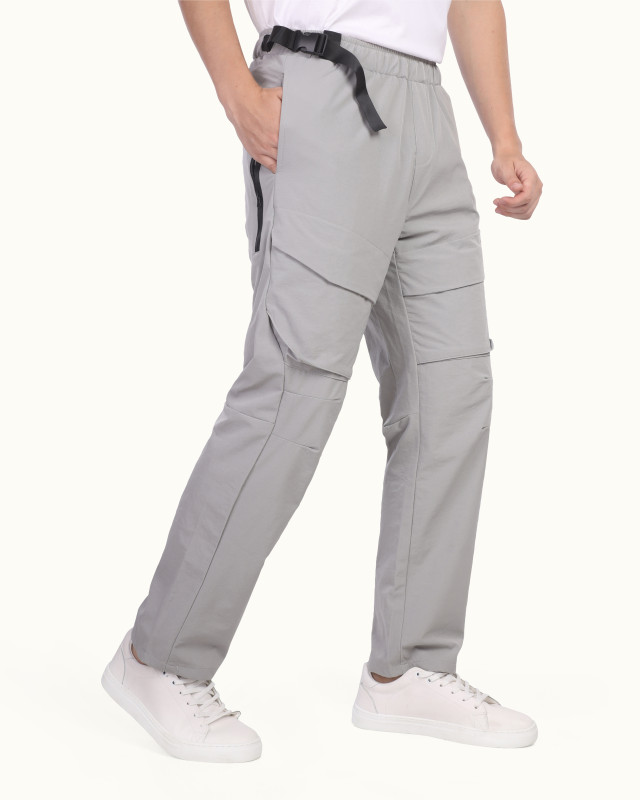 Front Pocket Cargo Sweatpants-grey