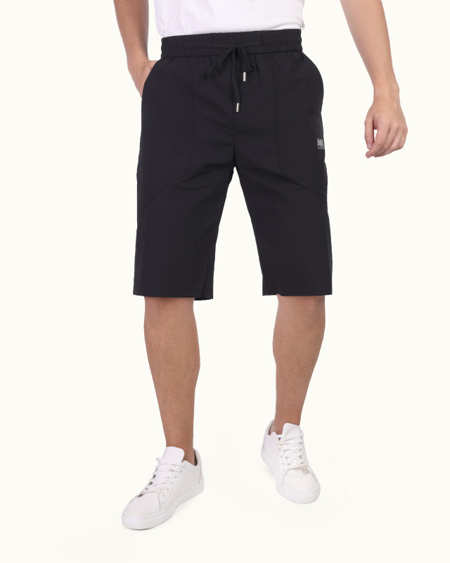 Basic Front Pocket Chinos Shorts -black