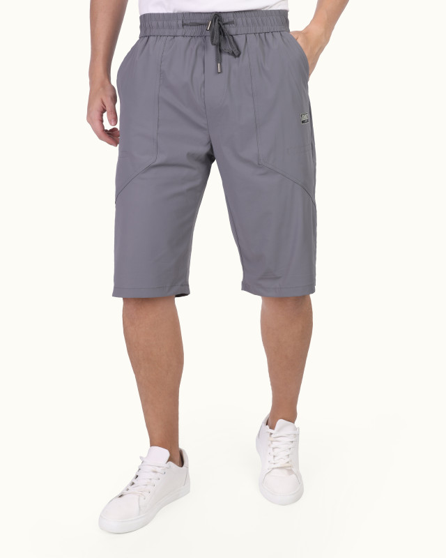 Basic Front Pocket Chinos Shorts -grey